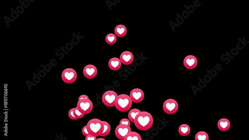 love reaction fly animation