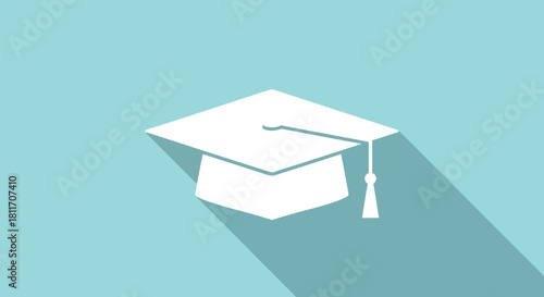 Celebrate academic achievement with this simple graduation cap, perfect for invitations, announcements, and educational designs. This SVG is a vector graphic.