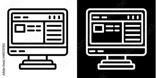 Online Store  Icon Set White Style Collection
