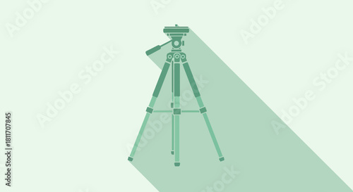 Modern mint-toned tripod with clean lines, perfect for photography equipment needs, showcasing stability and professional design for visual projects