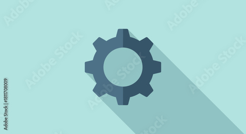 Flat Design Gear Icon