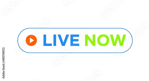 Live Now Streaming Indicator Button
