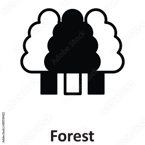 Forest Vector icon which can easily modify or edit