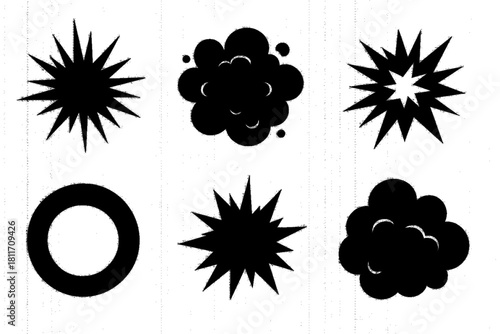 Silhouette of the explosion set 