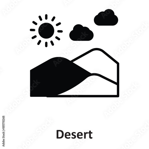 Desert Vector icon which can easily modify or edit