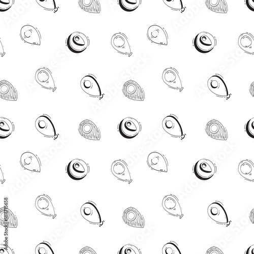 hand drawn map pins sign location seamless pattern background