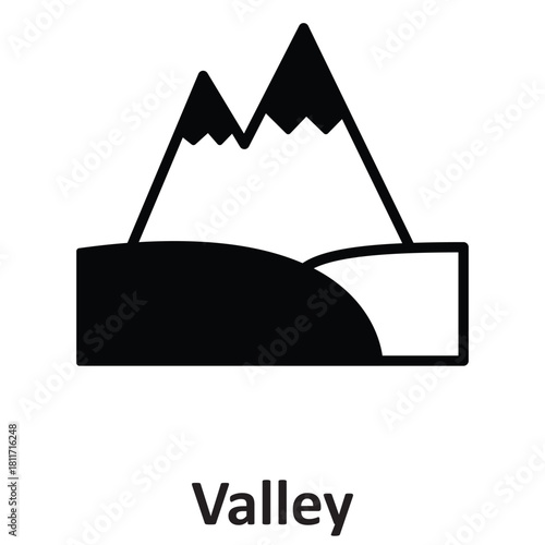 Valley Vector icon which can easily modify or edit