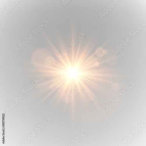 Orange glowing star shines on a transparent PNG canvas. Radiant particles illuminate motion paths dynamically. Perfect for cosmic, festive, or magical visuals.

