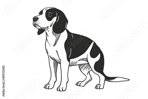 Wallpaper Mural Beagle dog drawing illustrated kangaroo. Torontodigital.ca