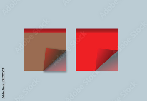 collection of vector paper corners. set of colorful paper sheets. white, orange, red, violet, yellow, green, blue, dark blue, turquoise, light green paper curled paper.corner, paper, collection