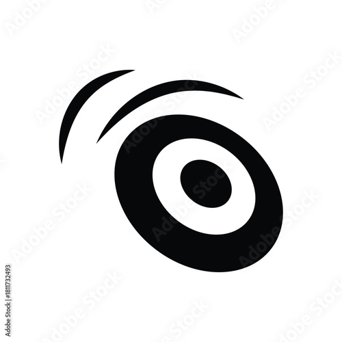 frisbee logo icon illustration simple flat