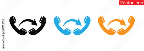 Quick call back service with reliable connection icon set,Call icon logo design. telephone sign and symbol. phone icon. contact us 