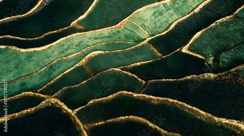 Golden and green emerald marble pattern texture with natural patterns as an abstract background for design. abstract background with gold and green marble pattern. 