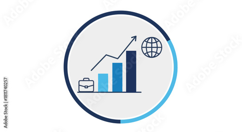 Data Analytics and Growth Trends Represented with Business Success