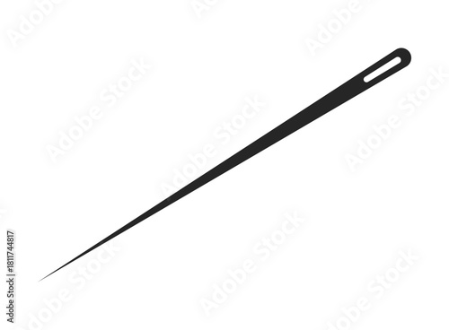 Sewing needle icon in flat style. Tailoring vector illustration on isolated background. Needlework sign business concept.