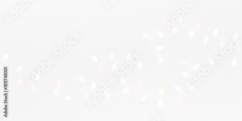 Colorful Christmas lights string PNG overlay for festive decor items