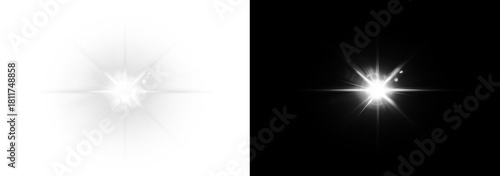 Star flare PNG transparent overlay effects for design and media