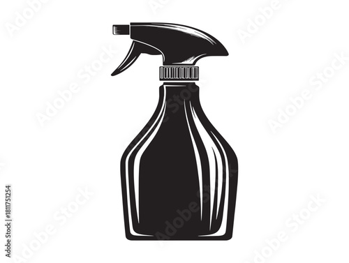 Minimal Spray Bottle Vector Illustration Icon and Graphics