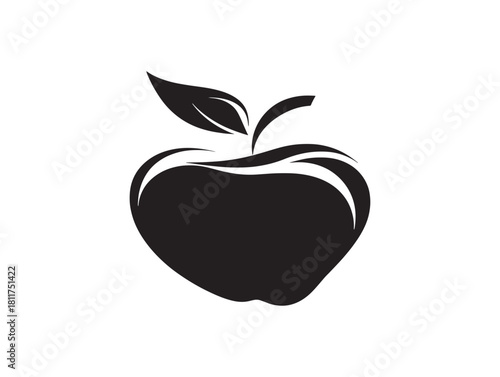 Modern apple vector graphic ideal for branding use