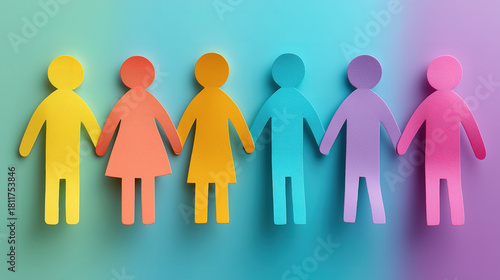 Hands gently holding paper silhouettes showing unity compassion and shared support