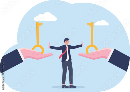 illustration of rejecting a business solution from a partner
