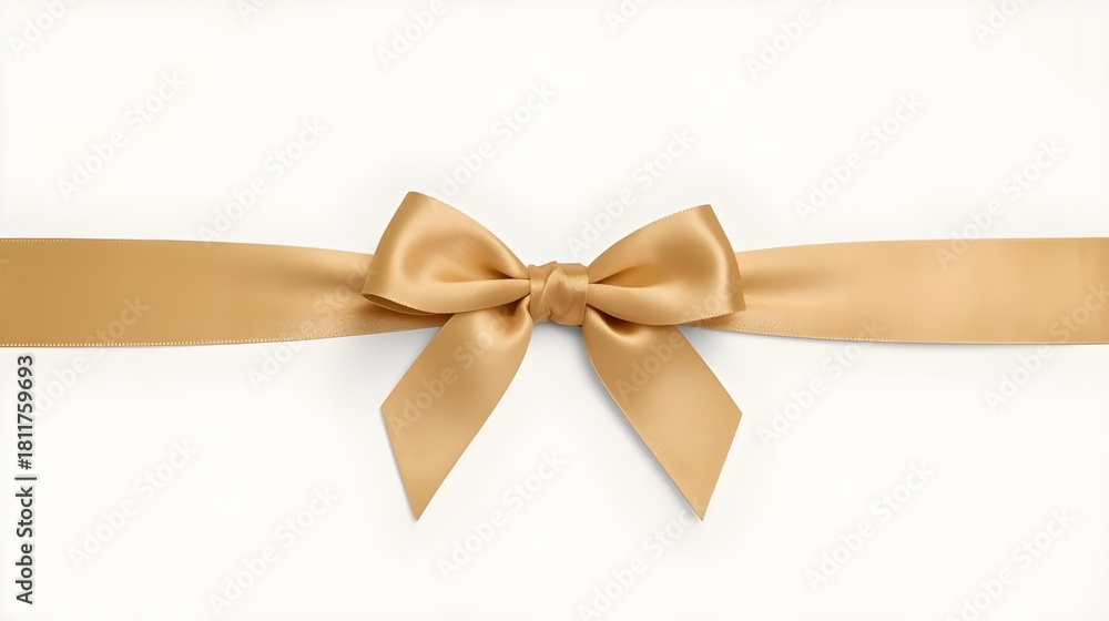 Fototapeta premium Subtle Champagne Color Ribbon Banner for Premium Branding and Sales