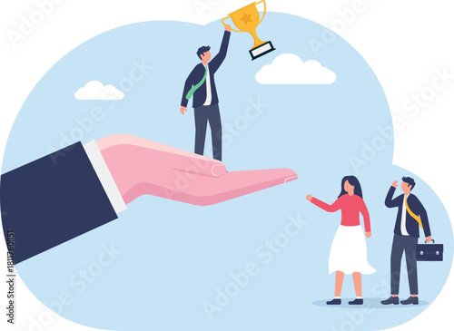 illustration of selecting an outstanding employee candidate
