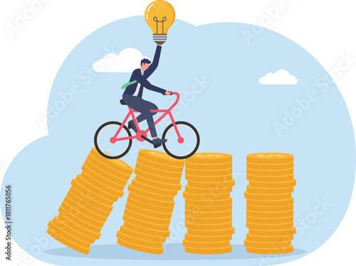  illustration of tackling business problems by applying business ideas and innovations
