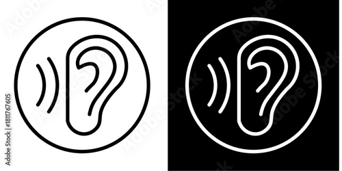 Listening   Icon Set White Mix Style Collection