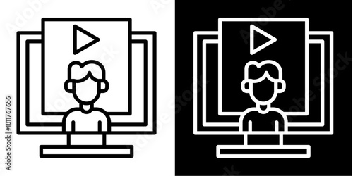 Online Learning   Icon Set White Mix Style Collection