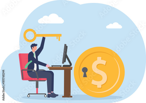 illustration of finding the right solution for stabilizing company finances
