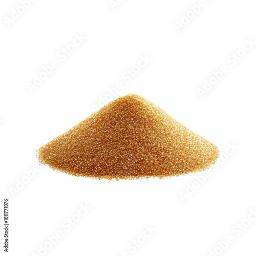 Pile of brown sugar on Transparent Background