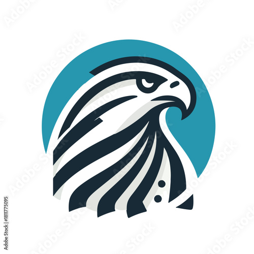 Flat vector of falcon head icon, Arab symbol