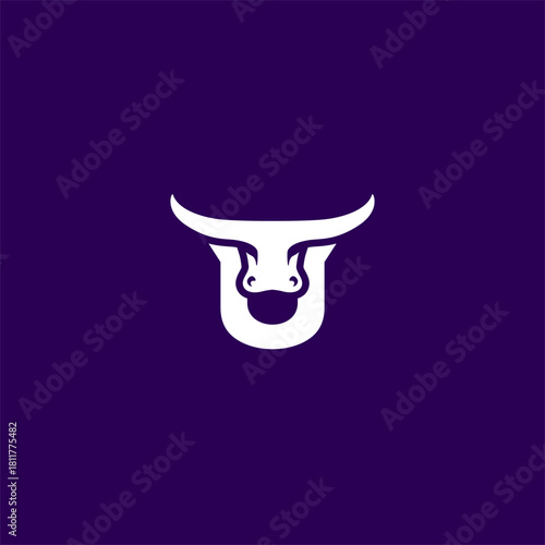 Modern Bull Letter U Logo.eps