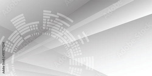 Abstract Circular Shapes Gray Gradient Background, with lines, segments, and modern elements for creative designs and contemporary presentations