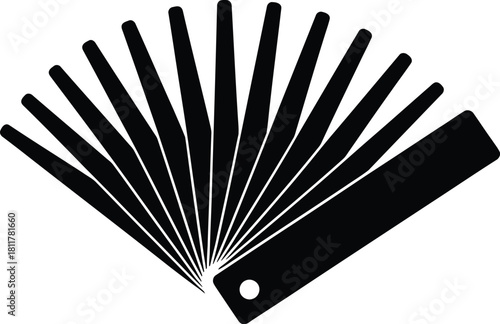 Feeler gauge set tool for measuring gap width