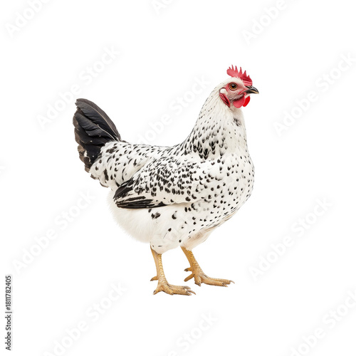 Chicken hen portrait on Transparent Background
