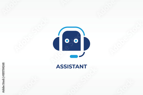 ASSISTANT vector, icon or logo sign isolated symbol illustration