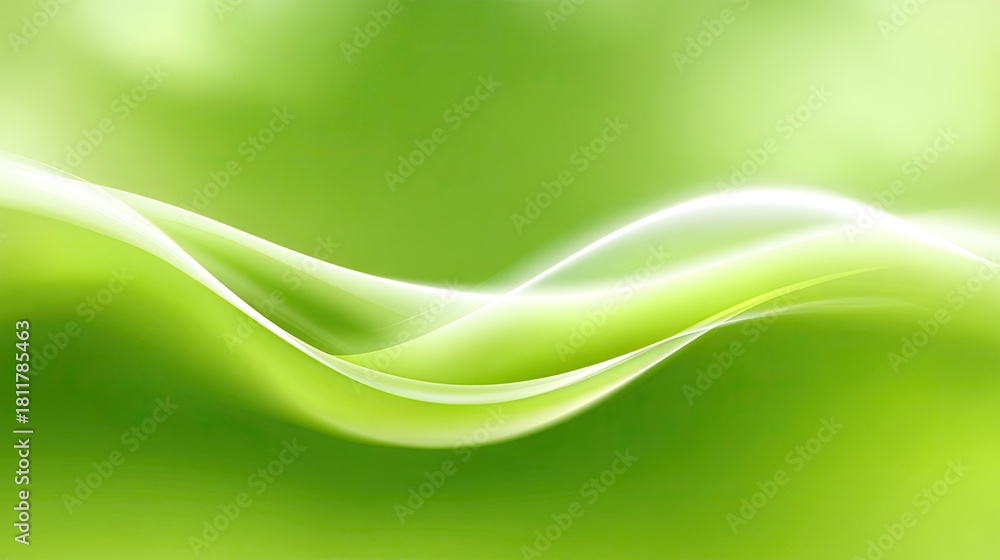 Obraz premium Soft and Smooth Green Abstract Background with Flowing Lines and Gentle Curves for Nature and Wellness Themes in Visual Design Projects