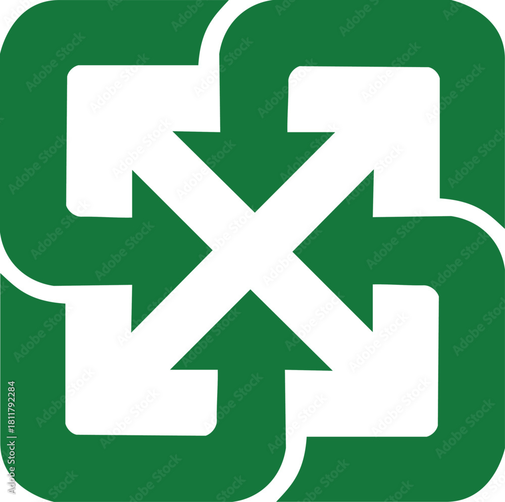 Obraz premium Taiwan Green Recycle Symbol Vector