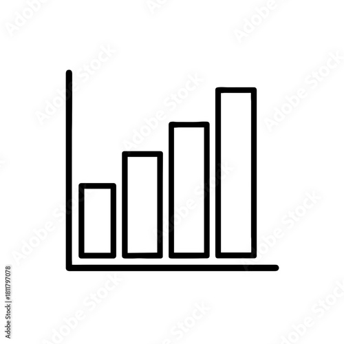 Simple line graph showing increasing data representation  