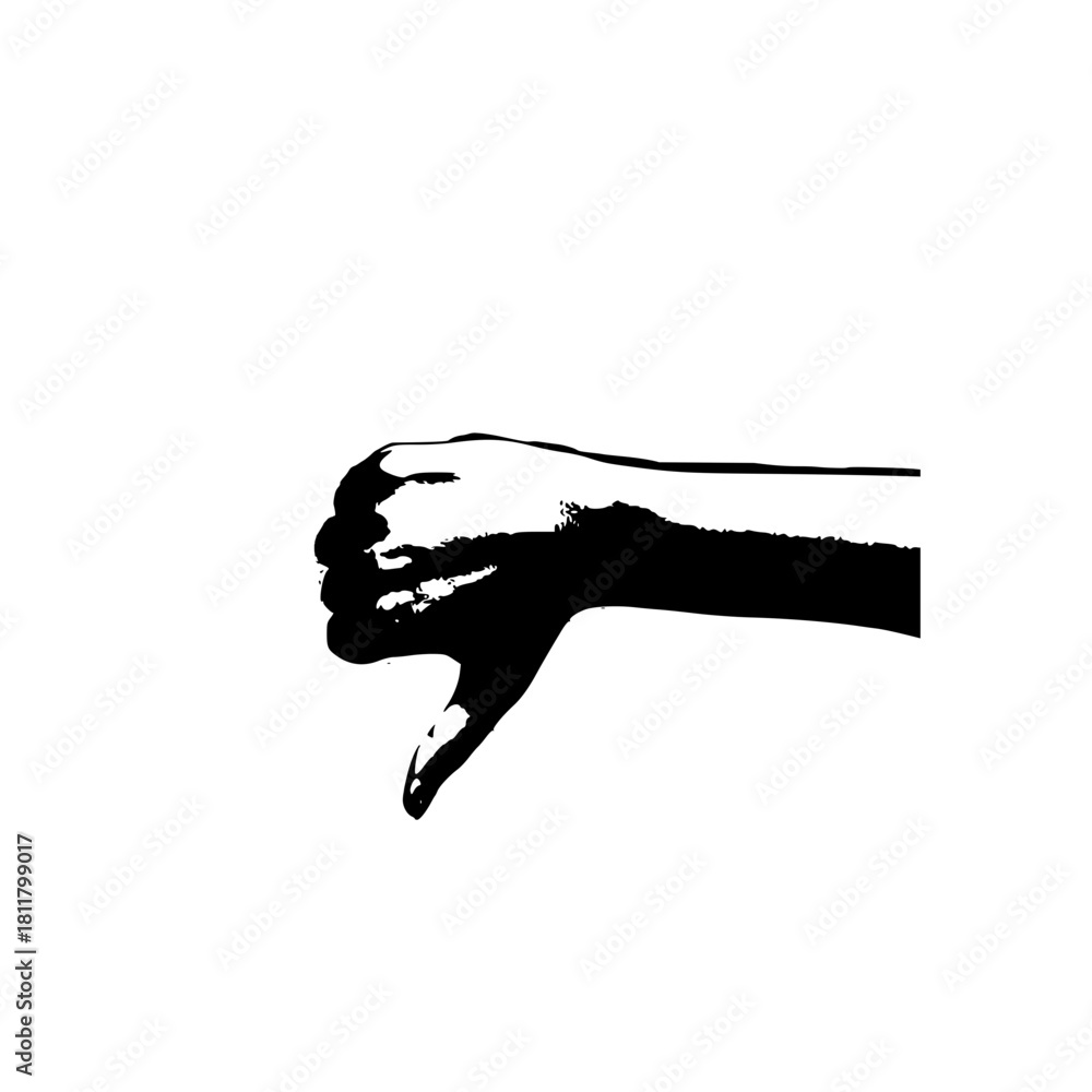 Obraz premium thumbs down symbol