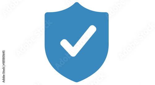 Secure Shield with Checkmark Symbolizing Trust and Protection