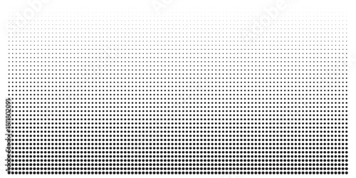 Monochrome halftone pattern with square dots creating a smooth vertical gradient effect.