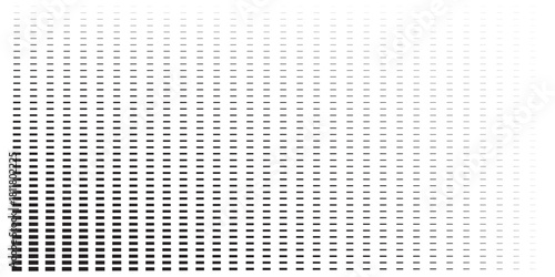 Black and White Halftone Pattern with Gradient Fade Effect.