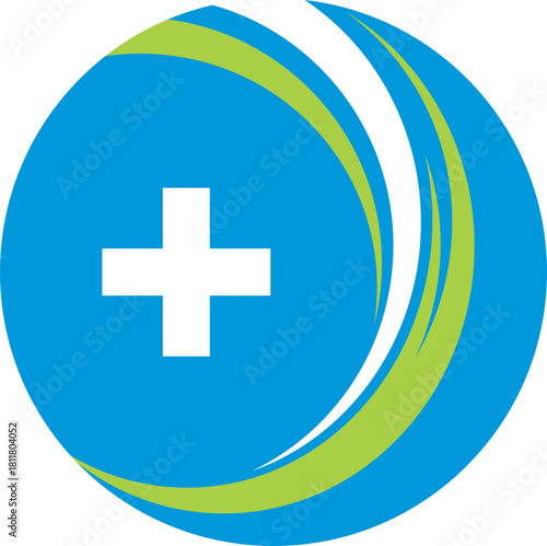  round abstract medic hospital logo