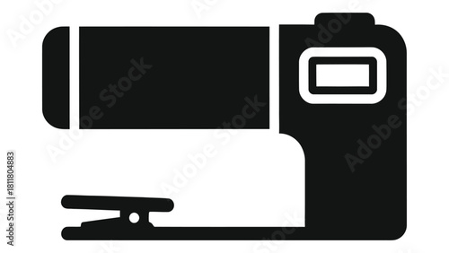 Black silhouette icon of a smart sous vide machine, illustrating precision waterbath cooking technology for culinary ent