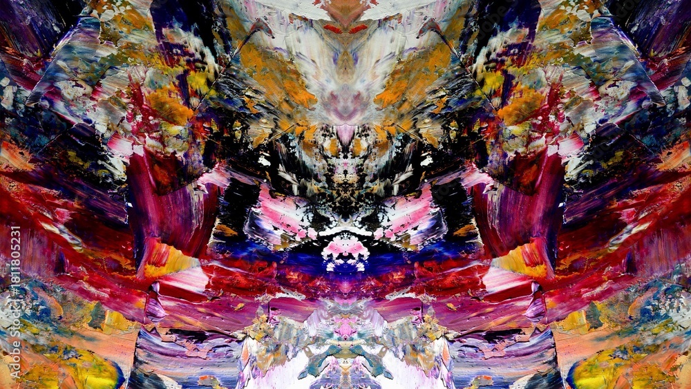 Fototapeta premium Abstract art background . Hand painting artwork on canvas .