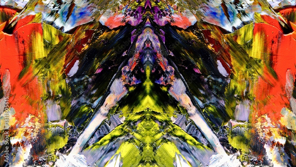 Fototapeta premium Abstract art background . Hand painting artwork on canvas .