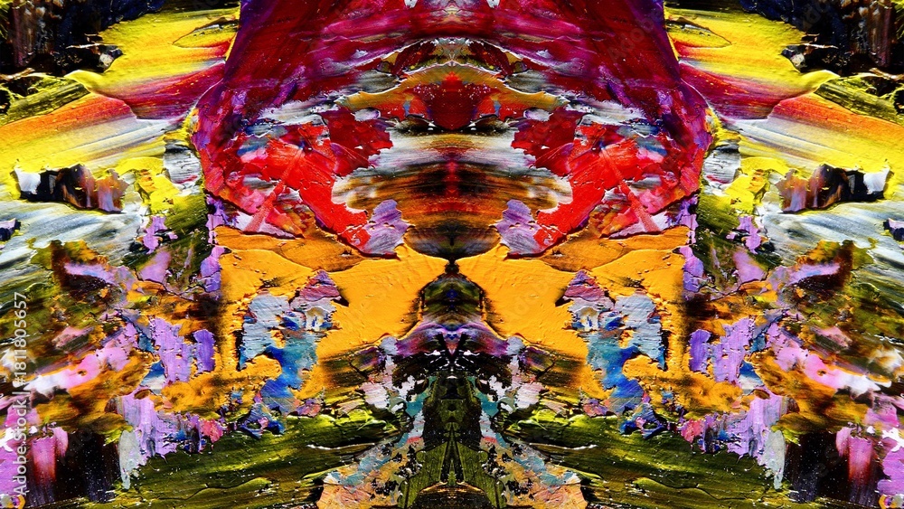 Fototapeta premium Abstract art background . Hand painting artwork on canvas .